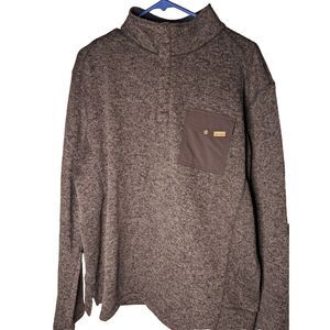 Woolrich Pullover Snap Button Jacket Gray‎ Men's Size XL Snap T Synchilla Gray